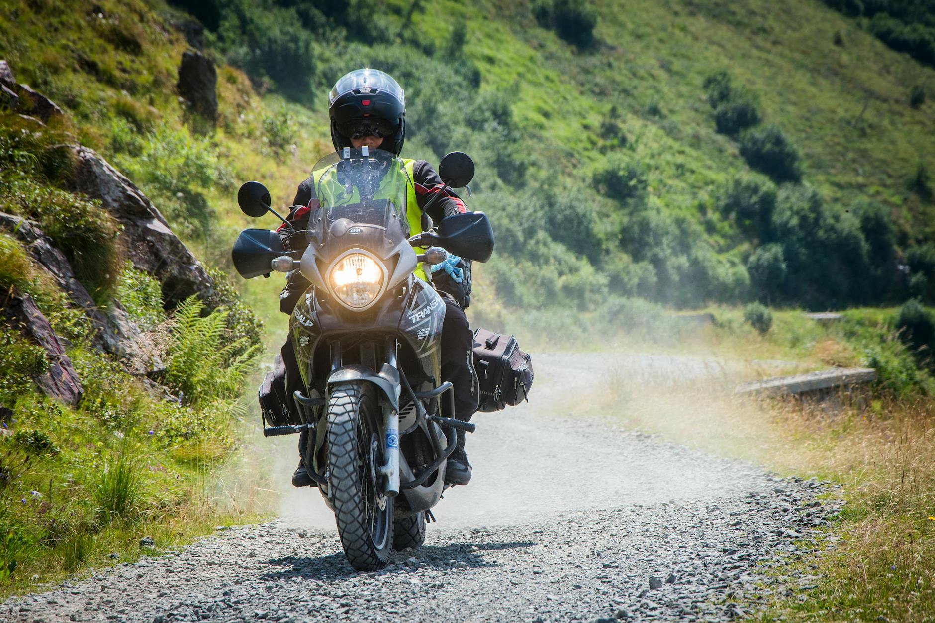 man riding motorcycle